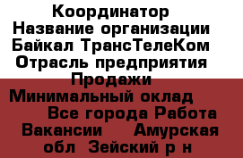 Координатор › Название организации ­ Байкал-ТрансТелеКом › Отрасль предприятия ­ Продажи › Минимальный оклад ­ 30 000 - Все города Работа » Вакансии   . Амурская обл.,Зейский р-н